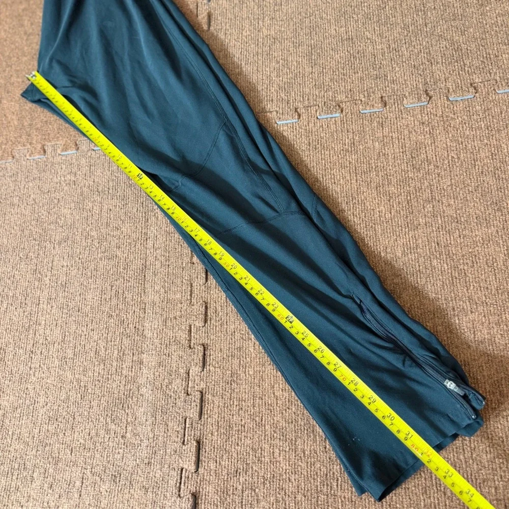 Nike Dri-FIT Women Black Running Pants Ankle Zip Reflective Athletic‎ Leggings M